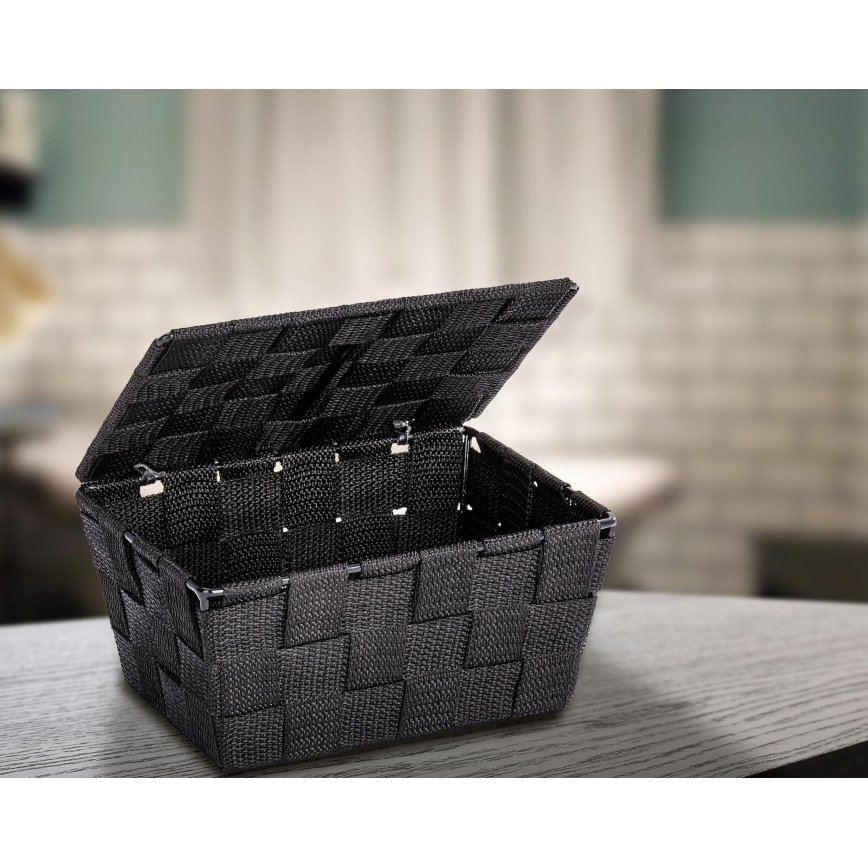 WENKO 22197100 - Kurv ADRIA 19x14 cm sort