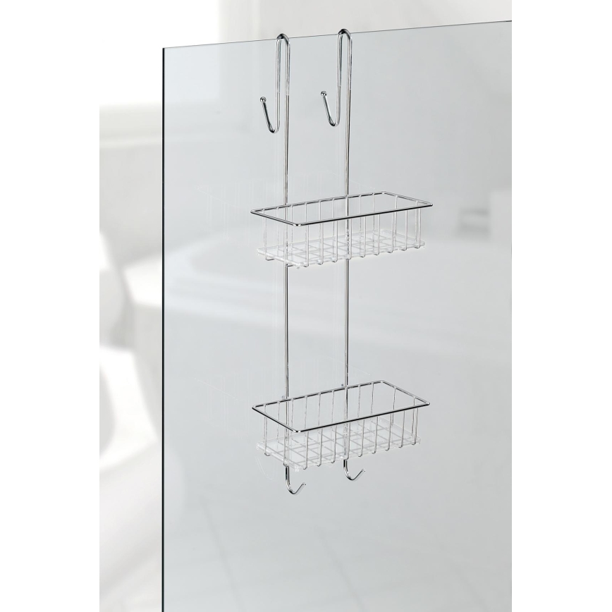 WENKO 22213100 - Stander ALDO 24,5x70 cm rustfrit stål/sølv