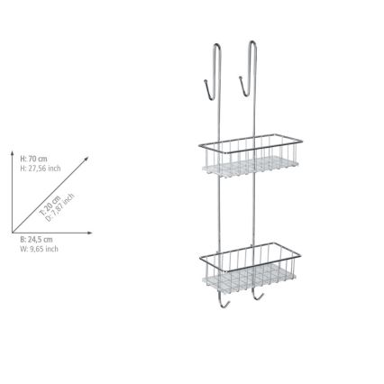 WENKO 22213100 - Stander ALDO 24,5x70 cm rustfrit stål/sølv