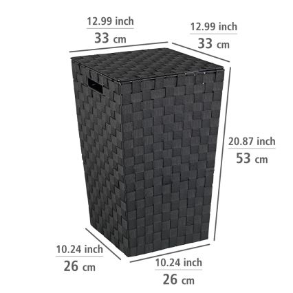 WENKO 22278100 - Kurv ADRIA 33x53 cm, sort