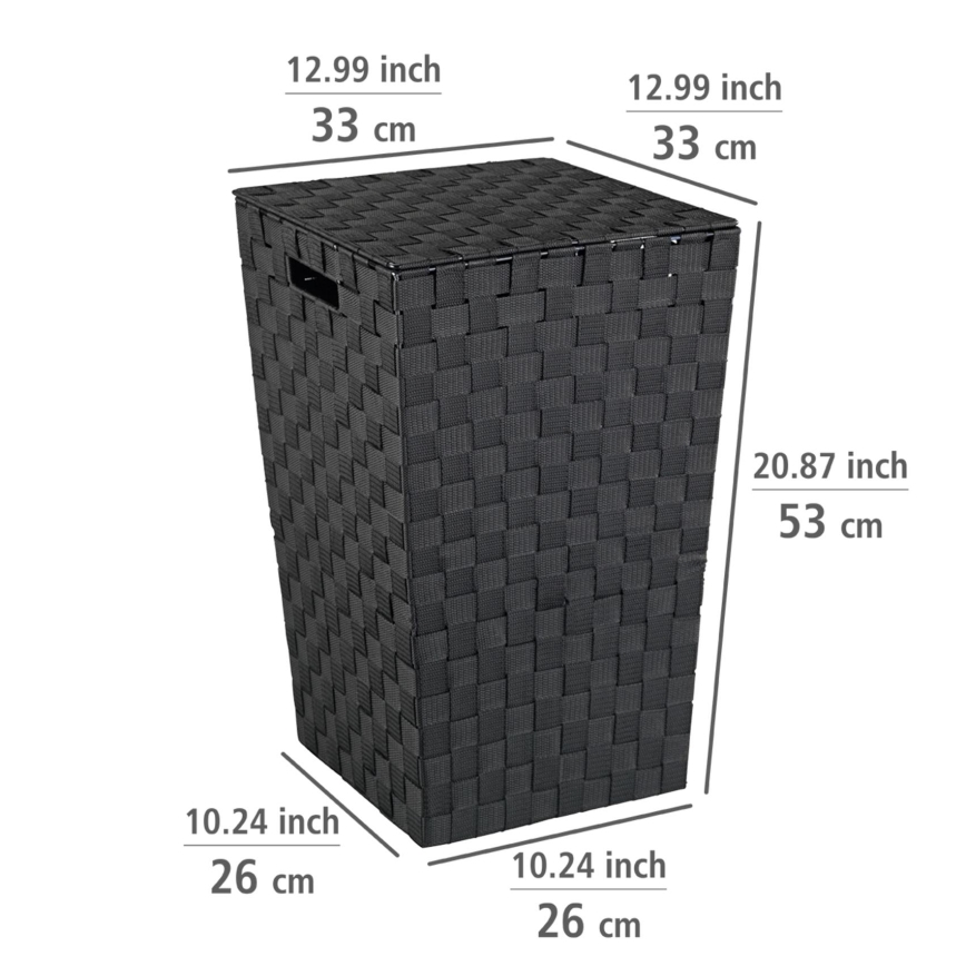 WENKO 22278100 - Kurv ADRIA 33x53 cm, sort