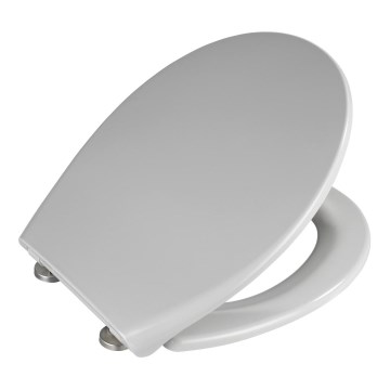 WENKO 22402100-WC toiletsæde SAMOS 44,5x37,5 cm grå/sølv