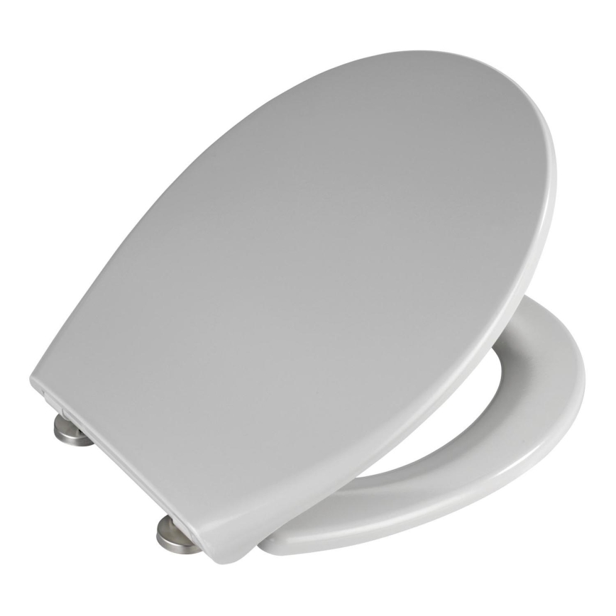 WENKO 22402100-WC toiletsæde SAMOS 44,5x37,5 cm grå/sølv