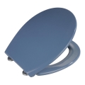 WENKO 22403100-WC WC-sæde SAMOS 44,5x37,5 cm blå/sølv