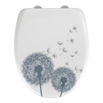 WENKO 22409100-toiletsæde ASTERA 45x38 cm multifarvet/sølv