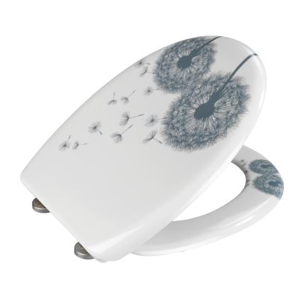 WENKO 22409100-toiletsæde ASTERA 45x38 cm multifarvet/sølv
