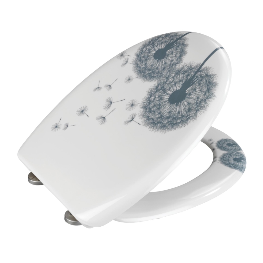 WENKO 22409100-toiletsæde ASTERA 45x38 cm multifarvet/sølv