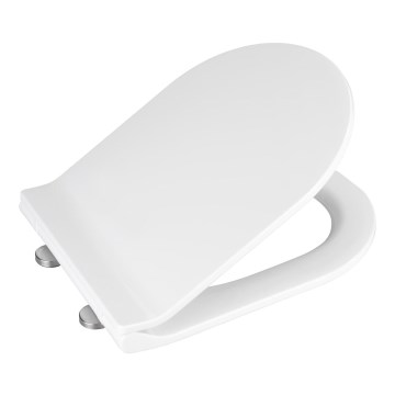 WENKO 22415100-Toiletsæde HABOS 46x36 cm hvid/sølv