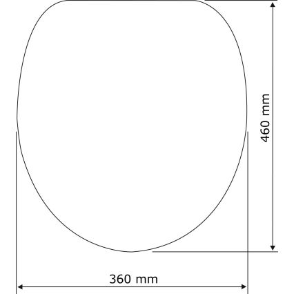 WENKO 22415100-Toiletsæde HABOS 46x36 cm hvid/sølv