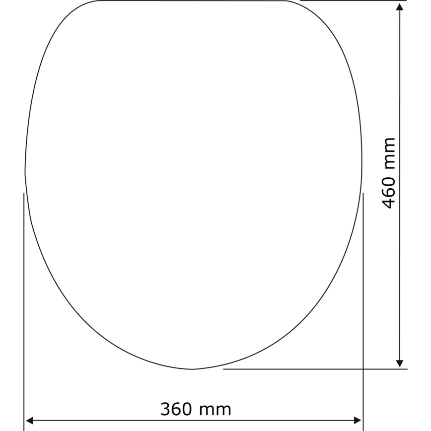 WENKO 22415100-Toiletsæde HABOS 46x36 cm hvid/sølv