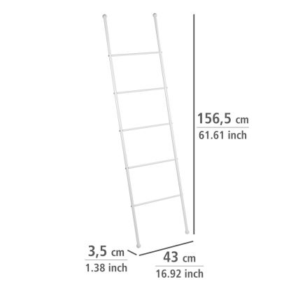WENKO 22508100 - Håndklædeholder VIVA 43x156,5 cm hvid