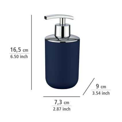 WENKO 22519100 - Sæbedispenser BRASIL 320 ml blå/blank krom