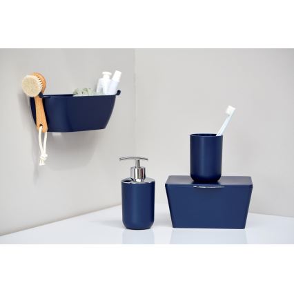 WENKO 22519100 - Sæbedispenser BRASIL 320 ml blå/blank krom