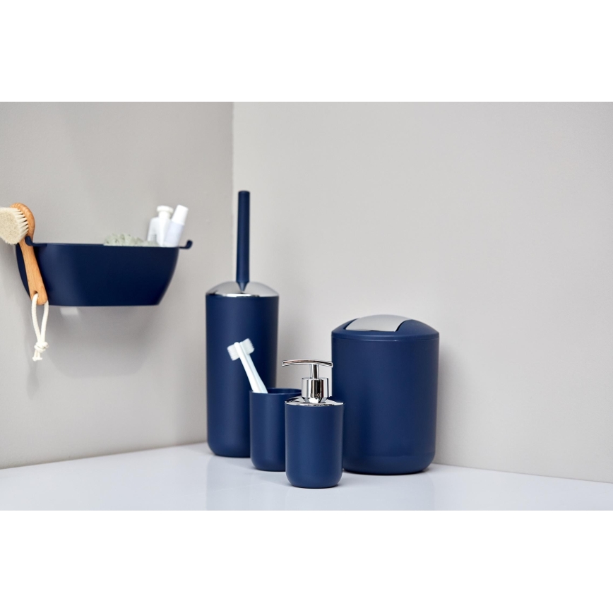 WENKO 22520100 - Kurv BRASIL 14x21 cm blå/blank krom