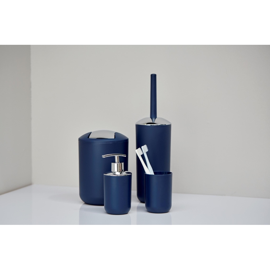 WENKO 22520100 - Kurv BRASIL 14x21 cm blå/blank krom