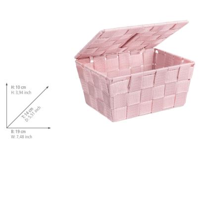 WENKO 22574100 - Kurv ADRIA 19 x 14 cm, lyserød