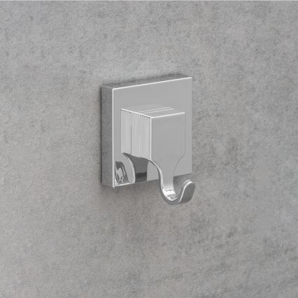 WENKO 22688100-Krog VACUUM-LOC QUADRO ED 6x7 cm sølv/blank krom