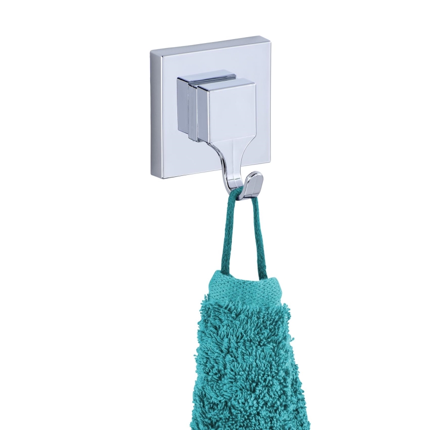 WENKO 22688100-Krog VACUUM-LOC QUADRO ED 6x7 cm sølv/blank krom
