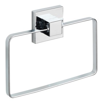 WENKO 22689100-Håndklædeholder VACUUM-LOC QUADRO ED 18,5x14 cm sølv/blank krom