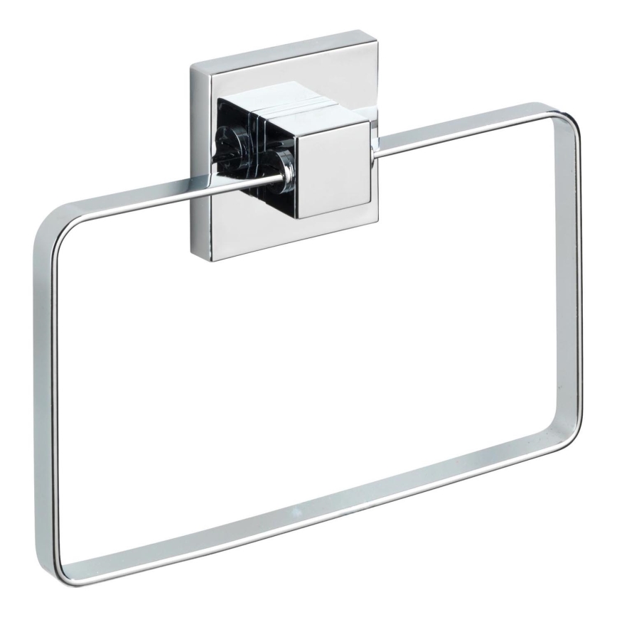 WENKO 22689100-Håndklædeholder VACUUM-LOC QUADRO ED 18,5x14 cm sølv/blank krom