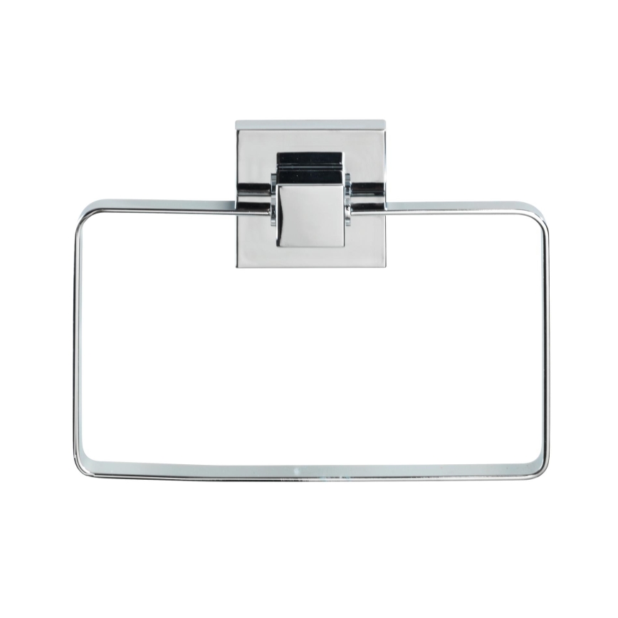 WENKO 22689100-Håndklædeholder VACUUM-LOC QUADRO ED 18,5x14 cm sølv/blank krom