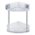 WENKO 22690100-Hjørnehylde VACUUM-LOC QUADRO ED 28x32,5 cm sølv/blank krom