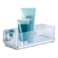 WENKO 22692100-Hylde VACUUM-LOC QUADRO ED 25,5x14 cm sølv/transparent