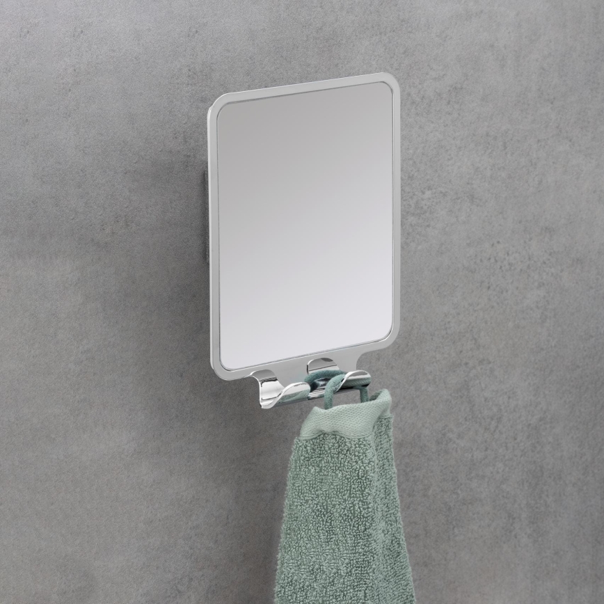 WENKO 22693100 - Kosmetikspejl VACUUM-LOC QUADRO ED 14x19,5 cm blank krom