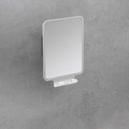 WENKO 22693100 - Kosmetikspejl VACUUM-LOC QUADRO ED 14x19,5 cm blank krom