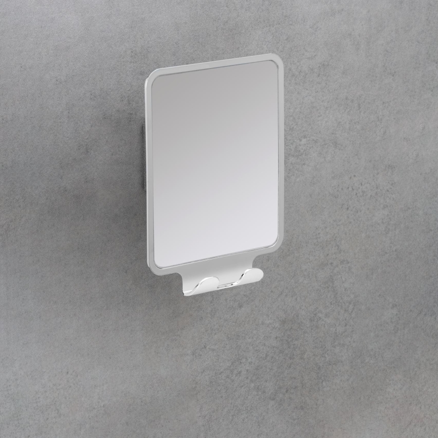 WENKO 22693100 - Kosmetikspejl VACUUM-LOC QUADRO ED 14x19,5 cm blank krom