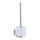 WENKO 22695100-WC WC-børste VACUUM-LOC QUADRO ED 9,5x37 cm sølv/blank krom/gennemsigtig