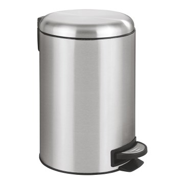 WENKO 22703100 - Affaldsspand LEMAN 25x38 cm rustfrit stål/satineret/sort