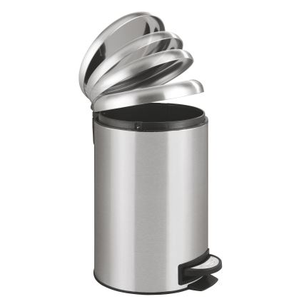 WENKO 22703100 - Affaldsspand LEMAN 25x38 cm rustfrit stål/satineret/sort