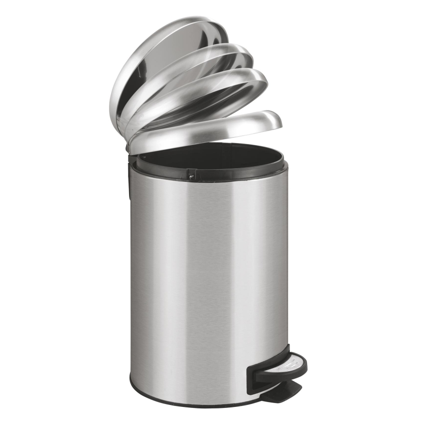 WENKO 22703100 - Affaldsspand LEMAN 25x38 cm rustfrit stål/satineret/sort