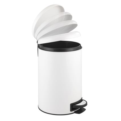 WENKO 22707100 - Affaldsspand LEMAN 25x38 cm hvid/sort