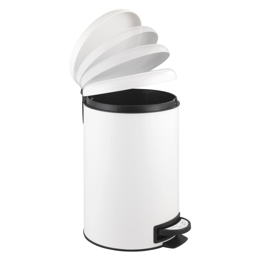WENKO 22707100 - Affaldsspand LEMAN 25x38 cm hvid/sort