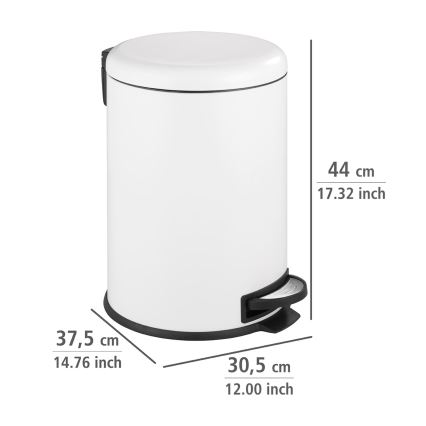 WENKO 22708100 - Kurv LEMAN 30,5x44 cm hvid/sort