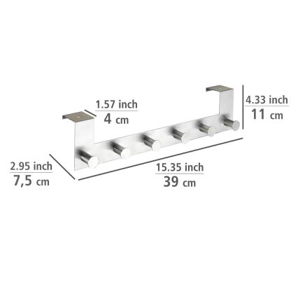 WENKO 22804100-CELANO knage 39x11 cm rustfrit stål/sølv