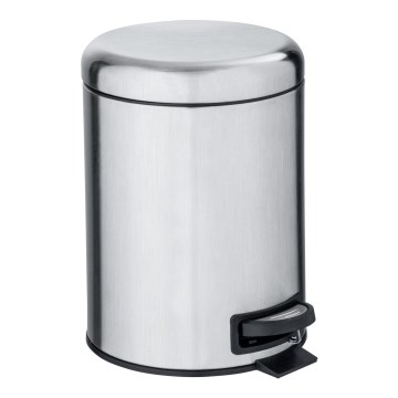WENKO 22829100 - Affaldsspand LEMAN 17x25 cm rustfrit stål/satineret/sort