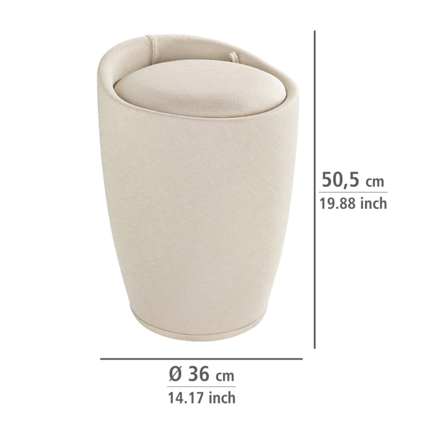 WENKO 22834100 - Skammel CANDY 36x50,5 cm beige/sort