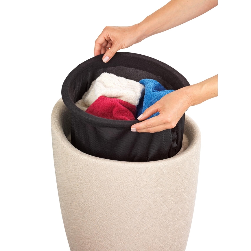 WENKO 22834100 - Skammel CANDY 36x50,5 cm beige/sort
