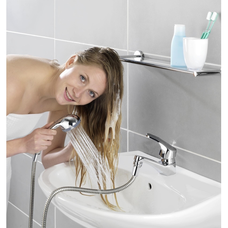 WENKO 22866100 - Bruser UNIVERSAL 170x6,5 cm blank krom/sølv/grå