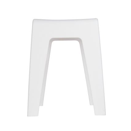 WENKO 22943100 - KUMBA skammel 38x47 cm hvid