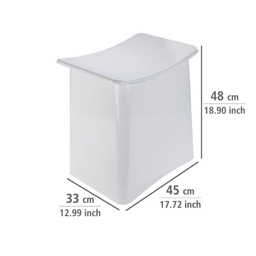 WENKO 22949100 - Skammel WING 45x48 cm hvid/sort