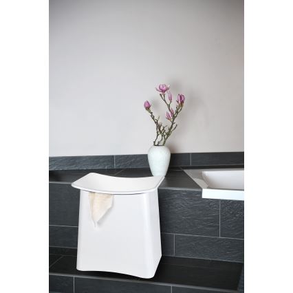 WENKO 22949100 - Skammel WING 45x48 cm hvid/sort