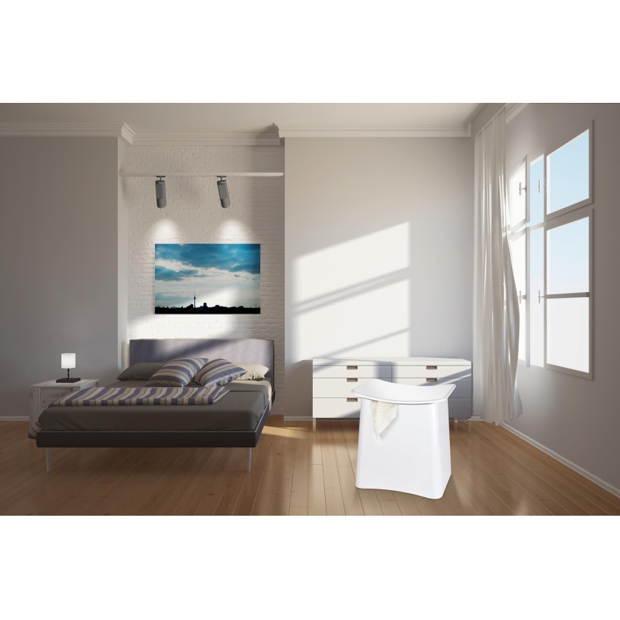 WENKO 22949100 - Skammel WING 45x48 cm hvid/sort