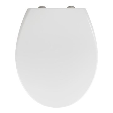 WENKO 22973100-WC-sæde DELOS 44,5x37,5 cm hvid/sølv