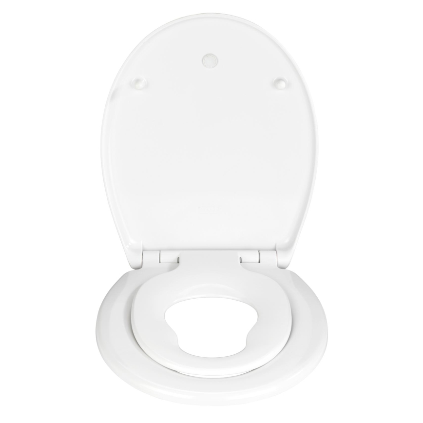 WENKO 22973100-WC-sæde DELOS 44,5x37,5 cm hvid/sølv