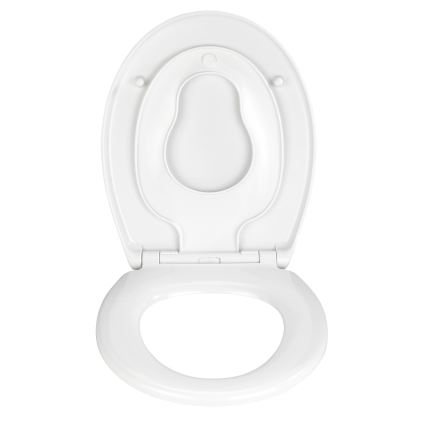 WENKO 22973100-WC-sæde DELOS 44,5x37,5 cm hvid/sølv