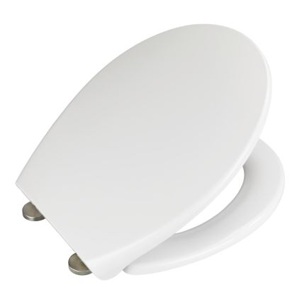 WENKO 22973100-WC-sæde DELOS 44,5x37,5 cm hvid/sølv
